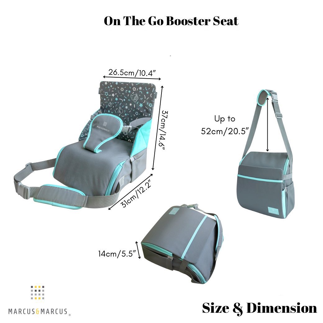 marcus and marcus baby travel dining booster seat with storage mommy bag 宝宝餐椅妈妈包